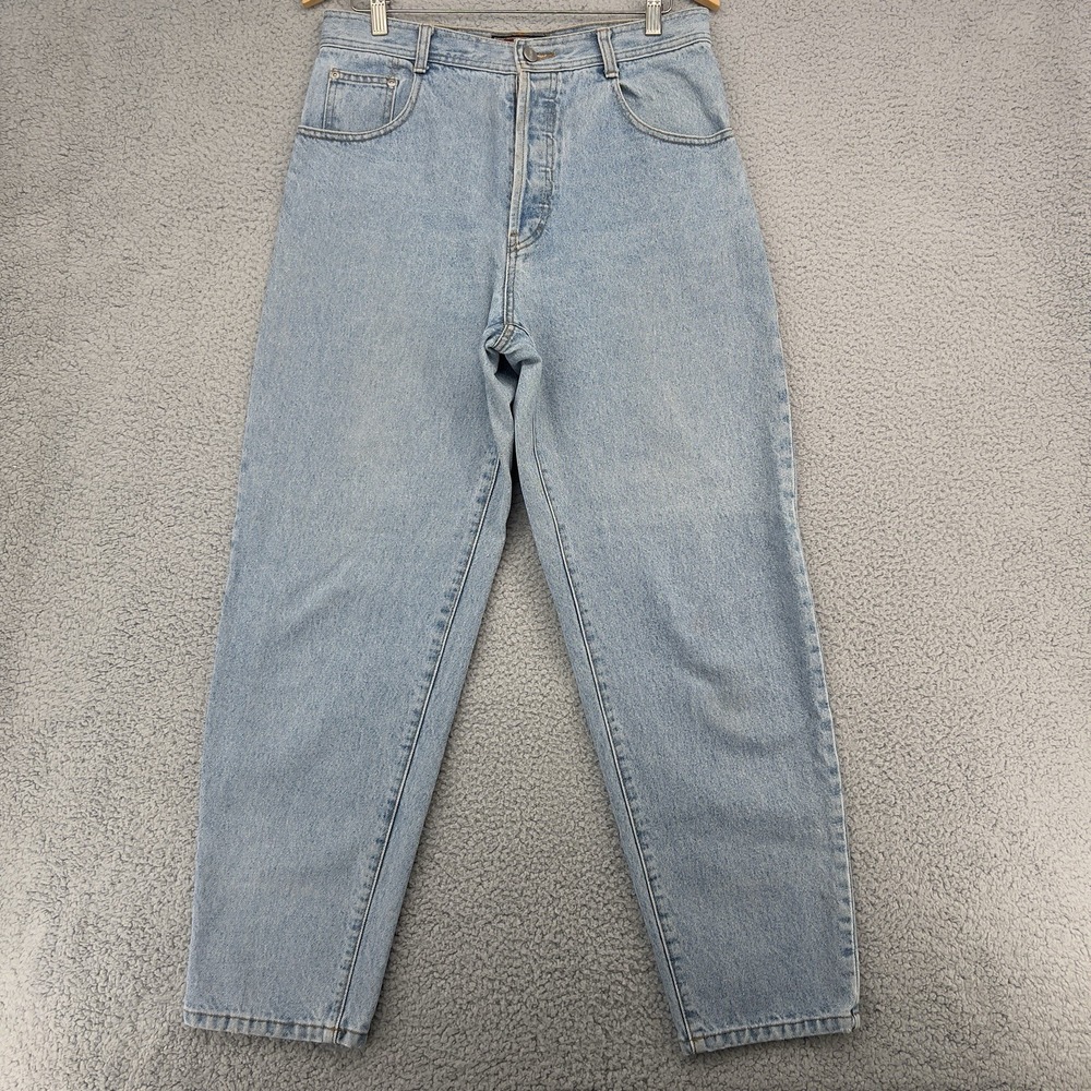 Vintage Structure Jeans Men's 33S Light Wash Button Fly Relaxed Fit Made In Hong